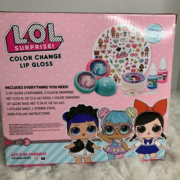 L.O.L. Surprise! Toys Lol Surprise Color Changing Lip Gloss Set Nib